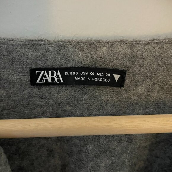 Zara Gray Relaxed Wool Sweater Womens USA XS - Picture 3 of 6